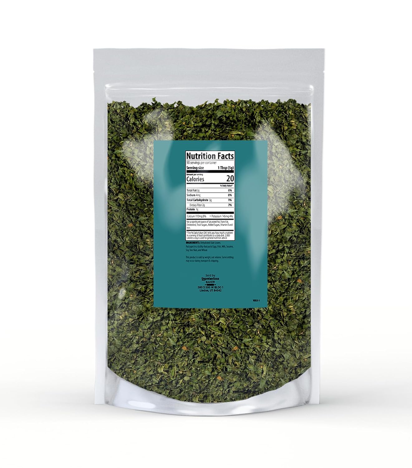 Unpretentious Kale Flakes (1 lb) Dehydrated Vegetable for Soups, Shakes, Casseroles, Pastas, Salads
