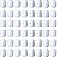 Tuanse 48-Pack Smart Sensor LED Plug-in Night Lights - Auto On/Off Wall Lights for Bedroom, Bathroom, Kitchen, Hallway (White)