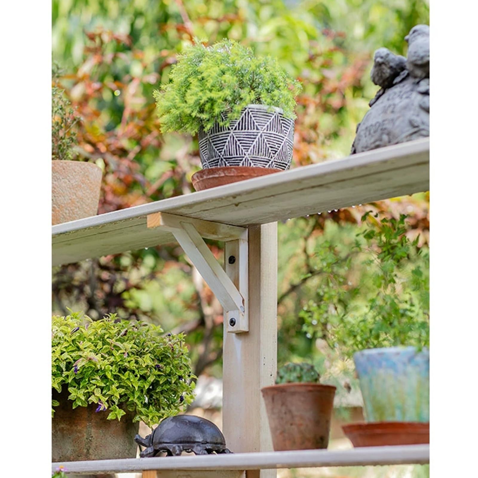 Garten-Pflanztisch für den Außenbereich, mit Ablage, robuster Arbeitsplatz für den Gartenbau, perfekt für Terrassen- und Hinterhof-Gartenarbeit
