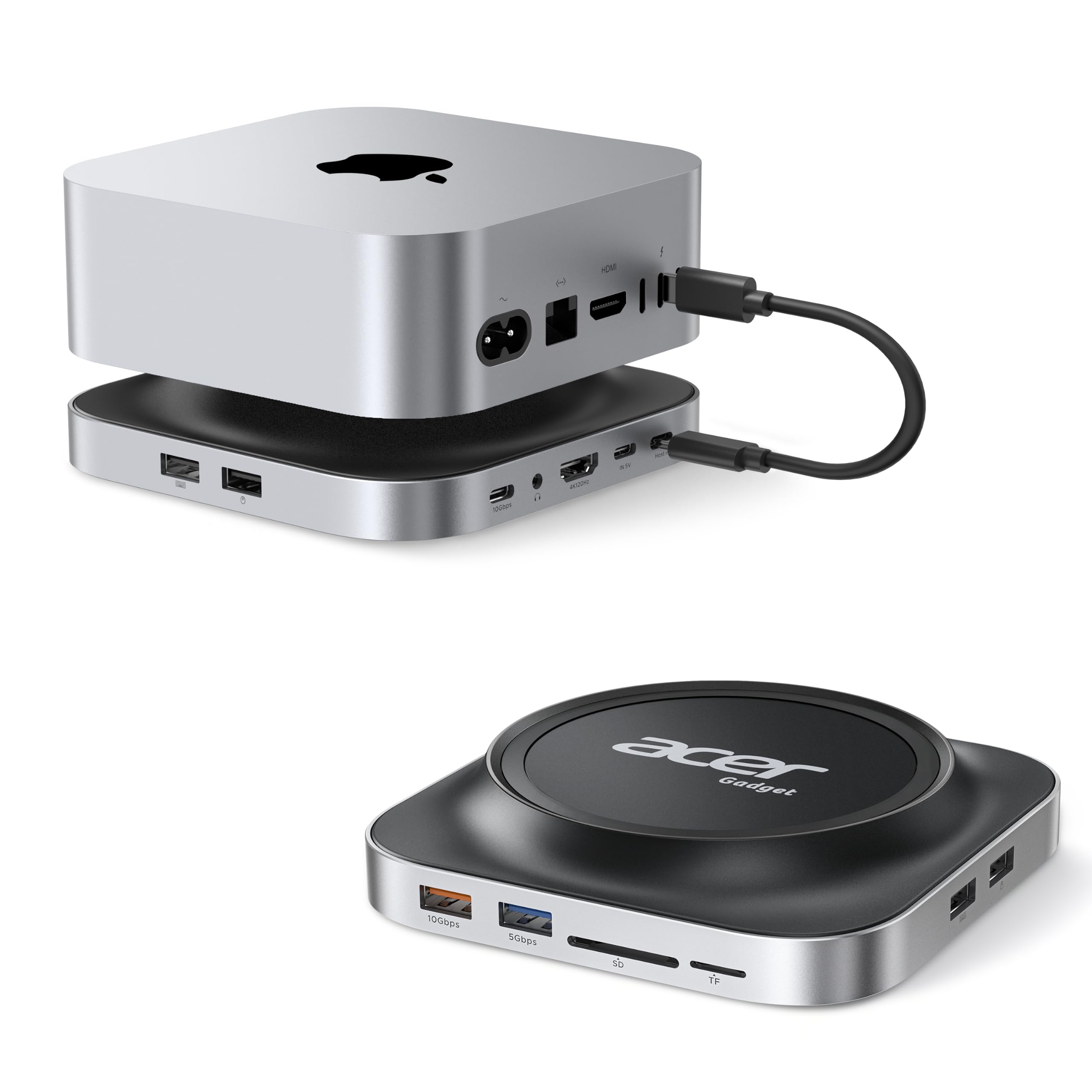 Mac mini M6, M5 Pro, M4 Dock with 8TB SSD Enclosure, 4K@144Hz HDMI | USB-C & USB-A Hub, 1…