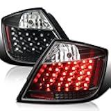 Black LED Tail Lights Compatible with 2004-2010 Scion tC, Left + Right Pair Assembly