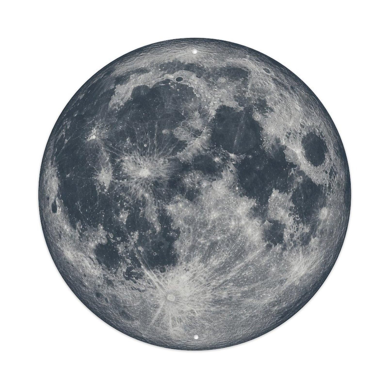 Celestial Moon Lunar Surface Solar System Starscape Metal Tin Sign