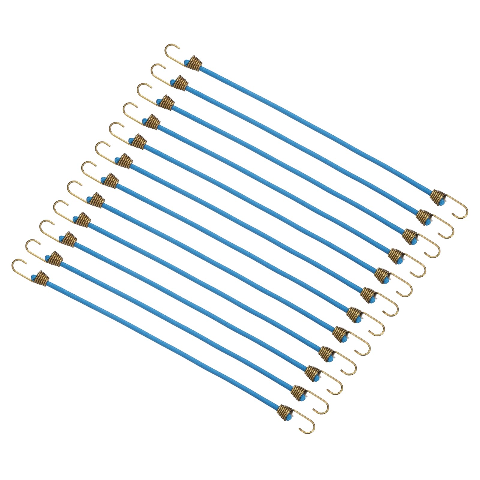 PATIKIL Bungee Cords with Hooks, 25cm, Blue, 12 Pcs — image 1