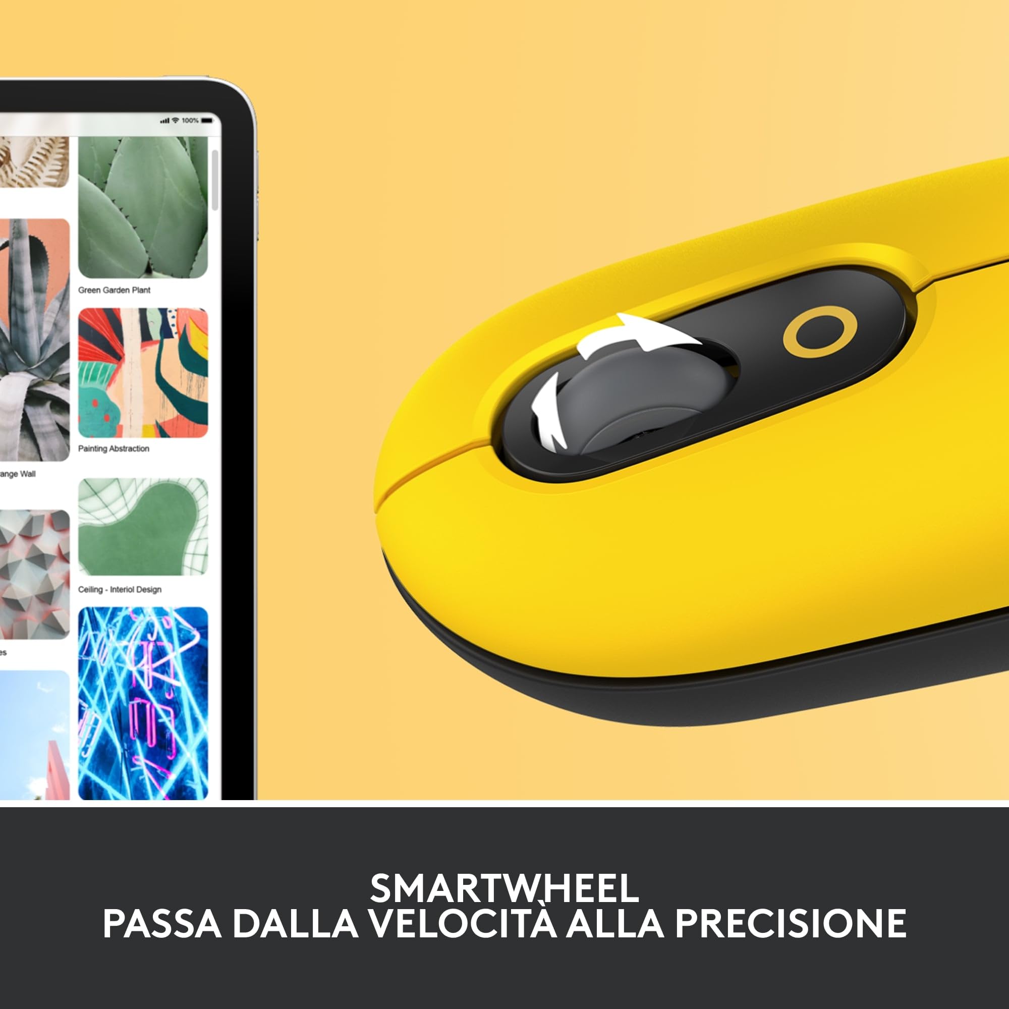 Logitech POP Mouse Wireless con Emoji personalizzabili, Tecnologia SilentTouch, Precisione e Velocità, Design Compatto, Bluetooth, Multidispositivo, Compatibile OS - Blast