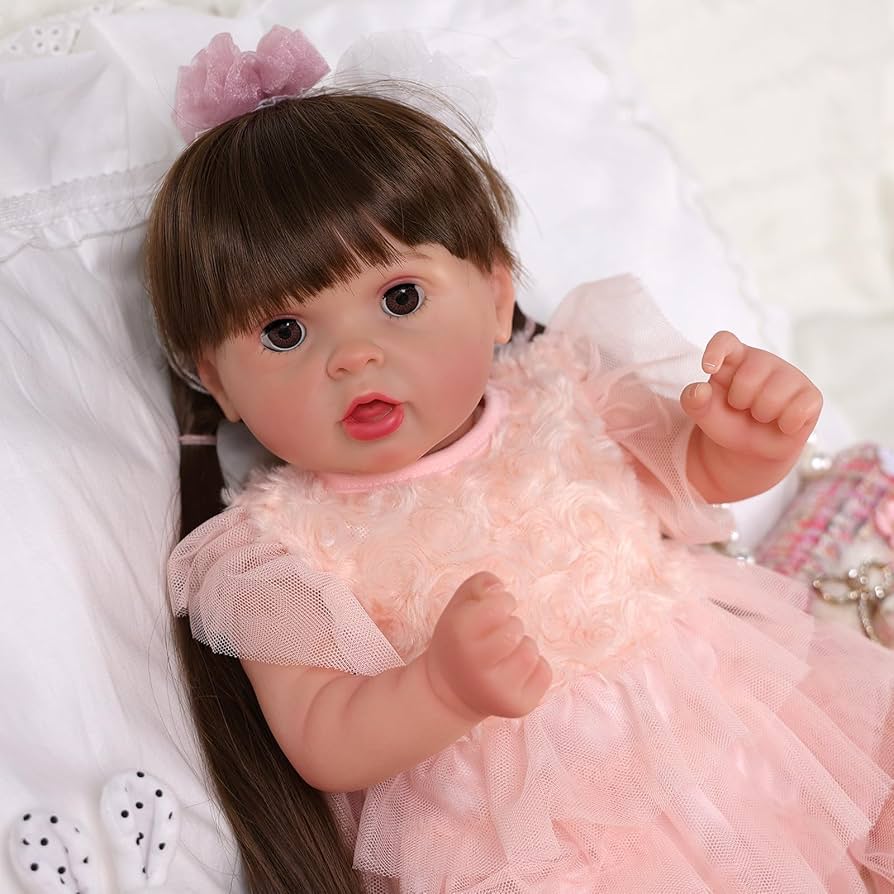 フルビニール　リペイント　リボーンドール　女の子♡ Amazon.co.jp: 98CM 幼児リアルな人形大きいリボーンドールフル