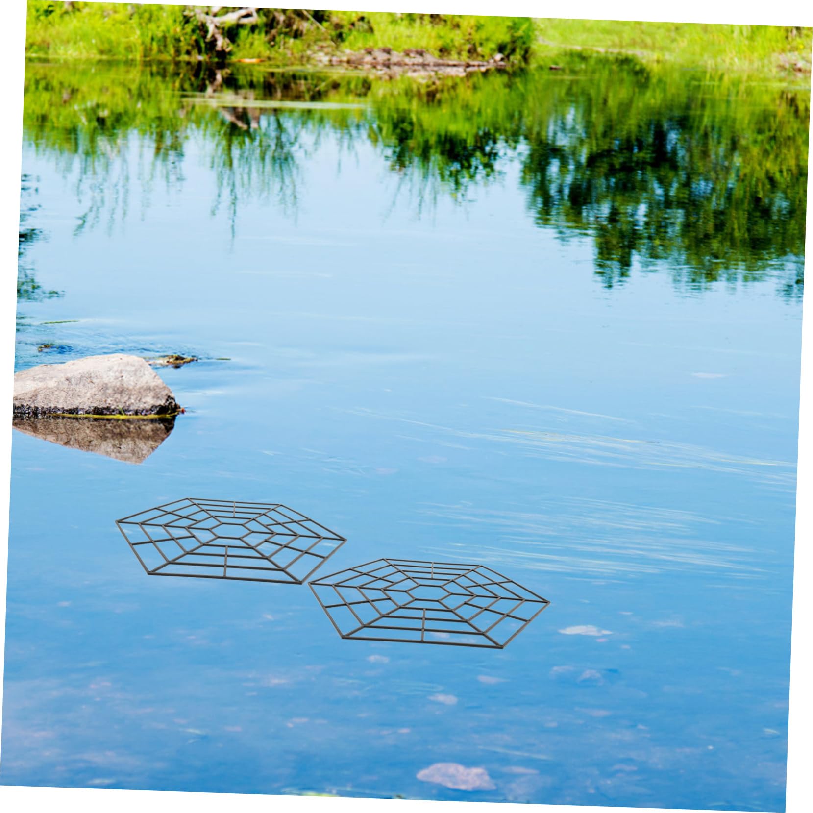 10piezas Protección para Peces De Ángulos Malla De Estanque Profesional De Peces De Plástico para Jardín Y Tienda