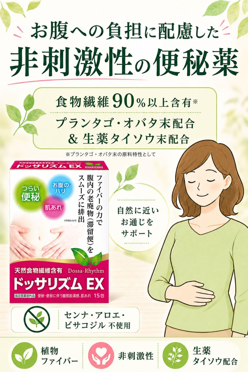 Amazon | ドッサリズムEX 便秘薬 60包 15包x4 非刺激性 お腹が痛くなり