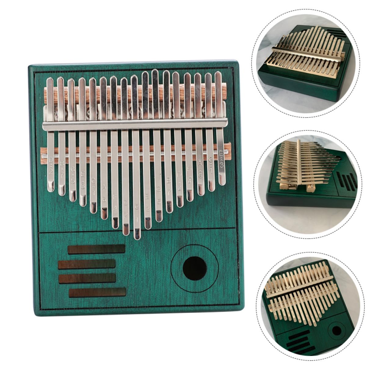 Holibanna 1 Set Keys Portable Kalimba Thumb Piano Lightweight Musical Instrument for Adults Comfortable Arc Design Veneer Finish for Smooth Play Experience Blue Color