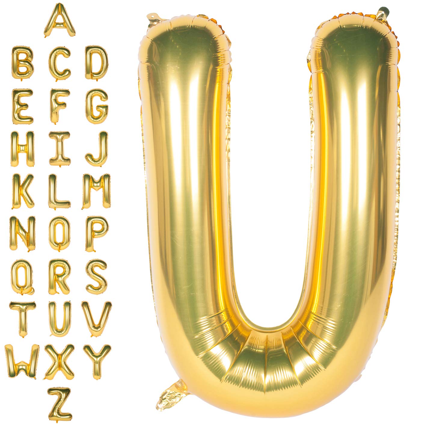 40 Inch Gold Letter Balloon Large Letter U Balloon Foil Helium Alphabet Balloons Gold Birthday Party Anniversary Wedding Graduation Ceremony Decoration (Gold Letter U) โ image 1