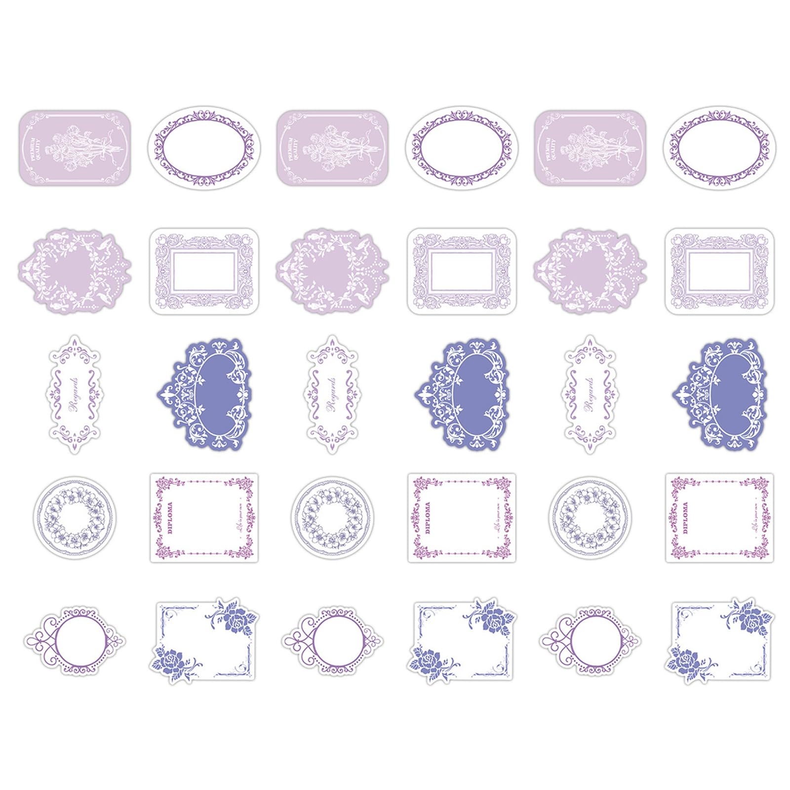 Jazuaiao 30 Sheets Decoration Paper Scrapbooking Paper Framework Notepads Retro Message Notes Memos Pad Craft