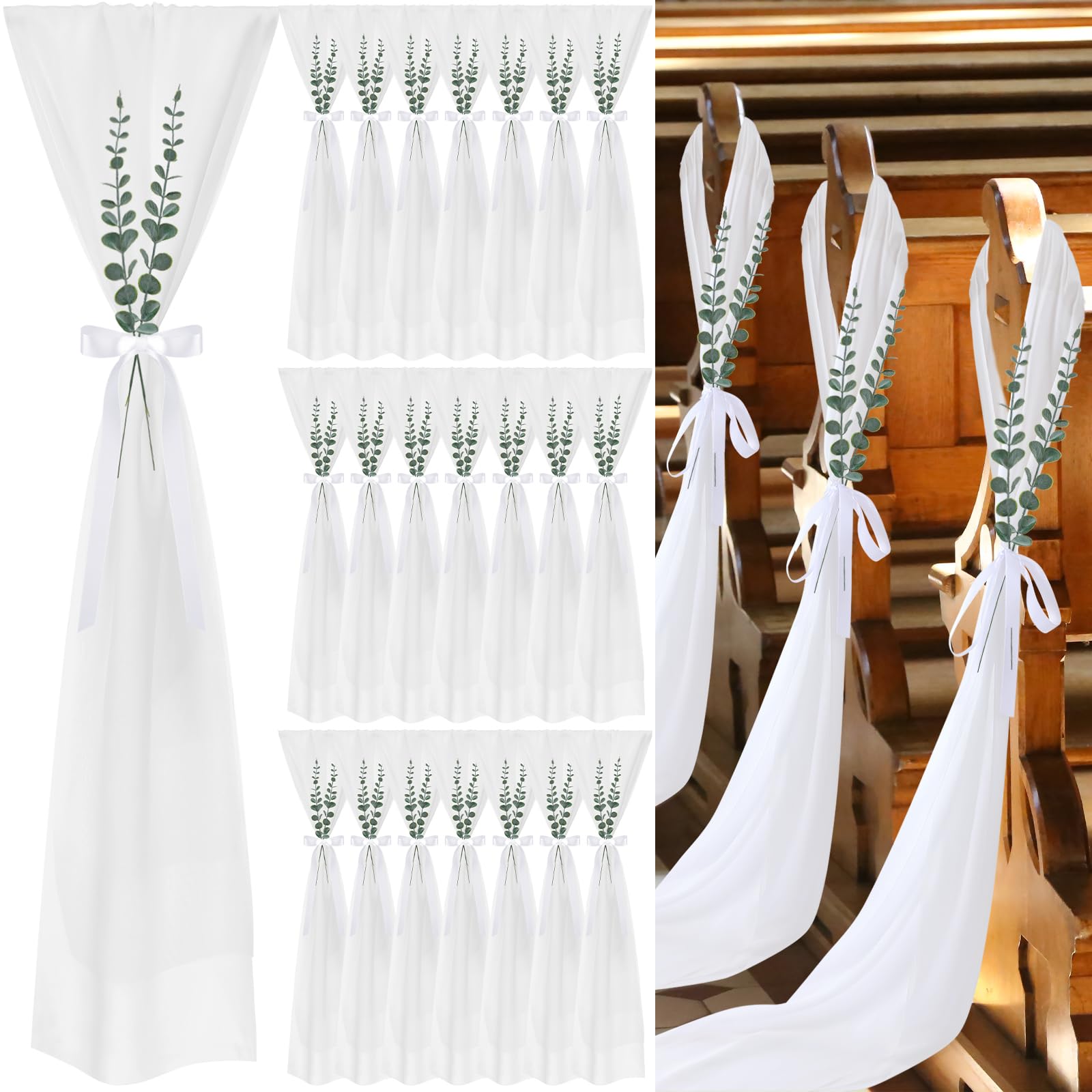 VitalCozy Wedding Aisle Chair Decorations