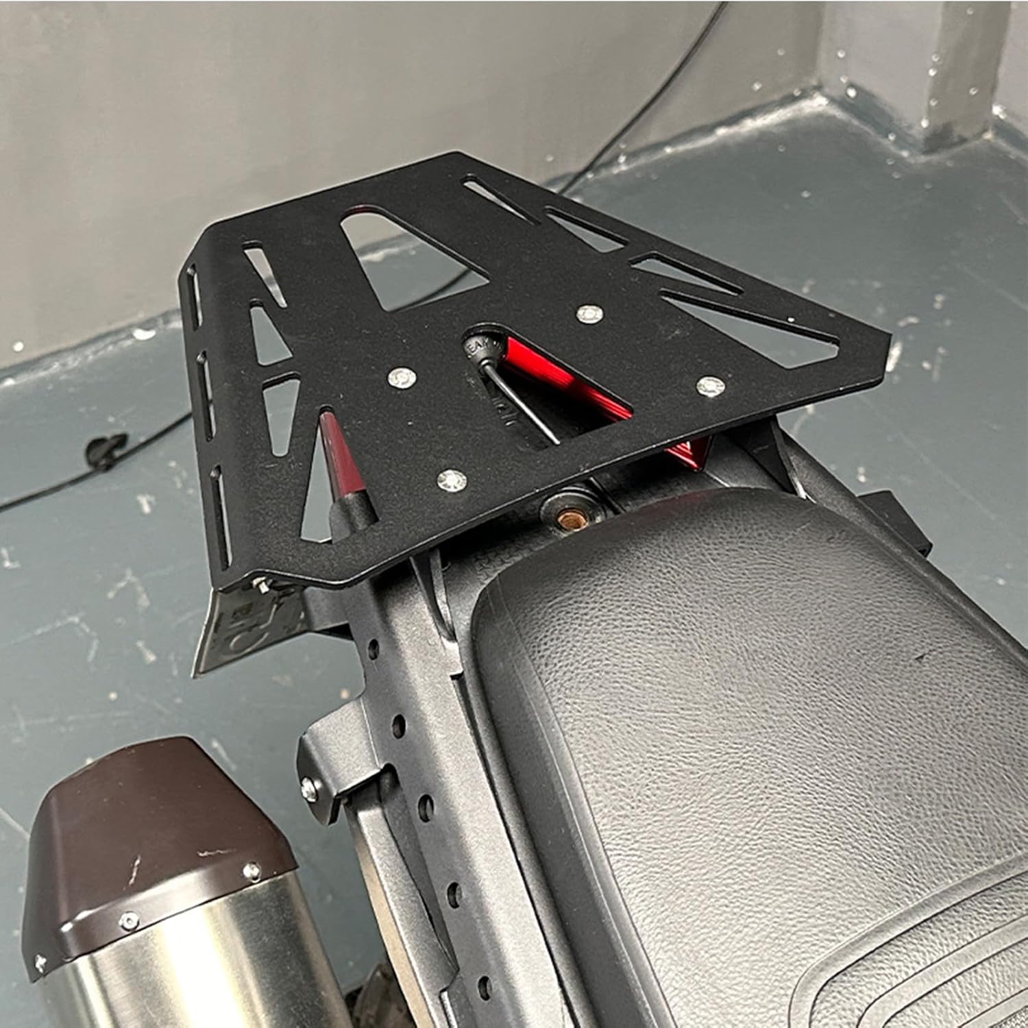 Sturdy Motorcycle Rear Luggage Rack Compatible with Aprilia Tuareg 660 Tuareg660 2021-2024 4mm Alloy Cargo Carrier Top Case Holder Support Bracket Rear Tail Storage Rack Shelf Holder