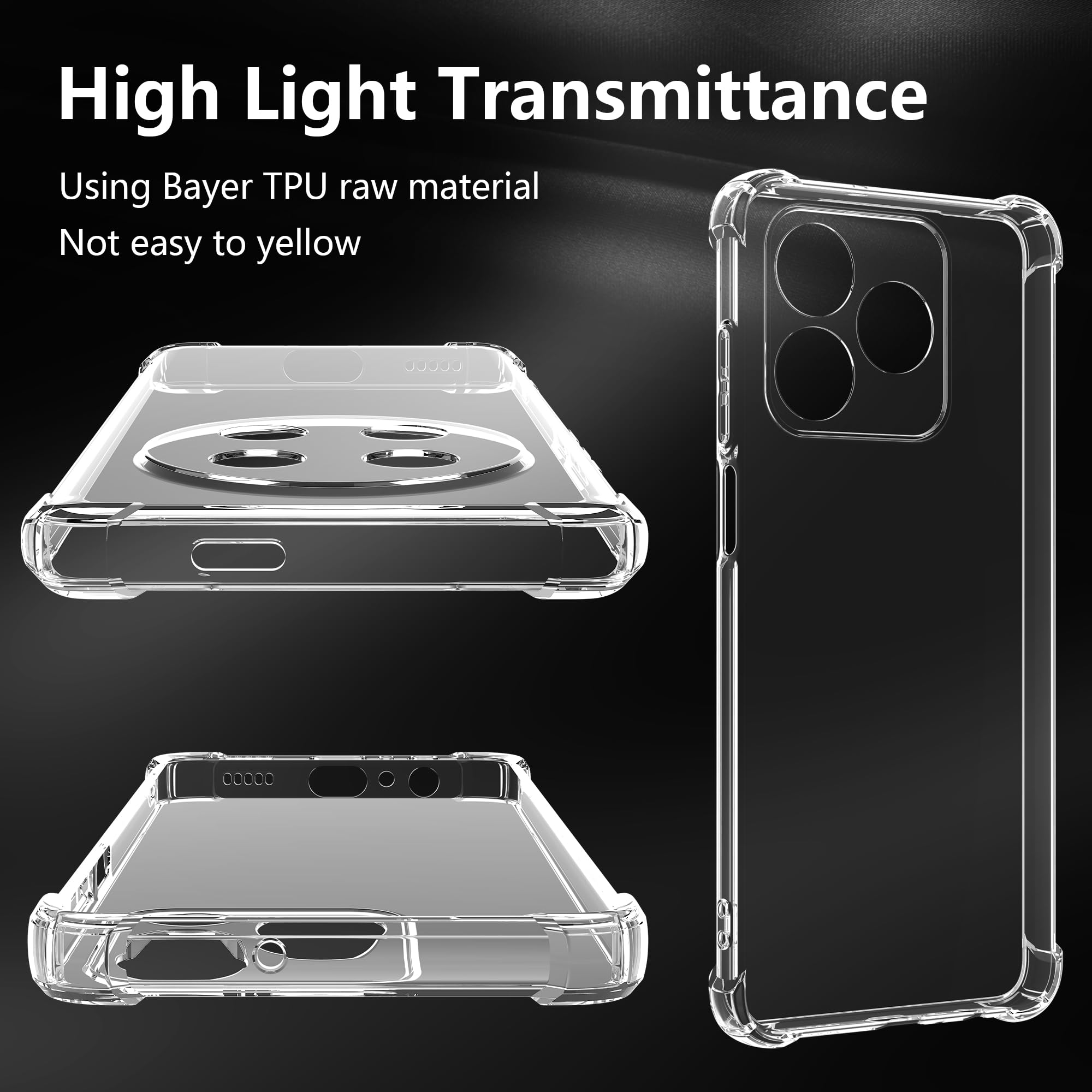 SEAHAI Trasparente Cover per HONOR X5C Plus, con Protezione Schermo SEAHAI Trasparente Cover per HONOR X5C Plus, con Protezione Schermo