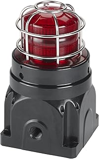 Federal Signal G-STR-024-D-R Global Series Strobe Beacon, Surface Mount, 24 VDC, Red