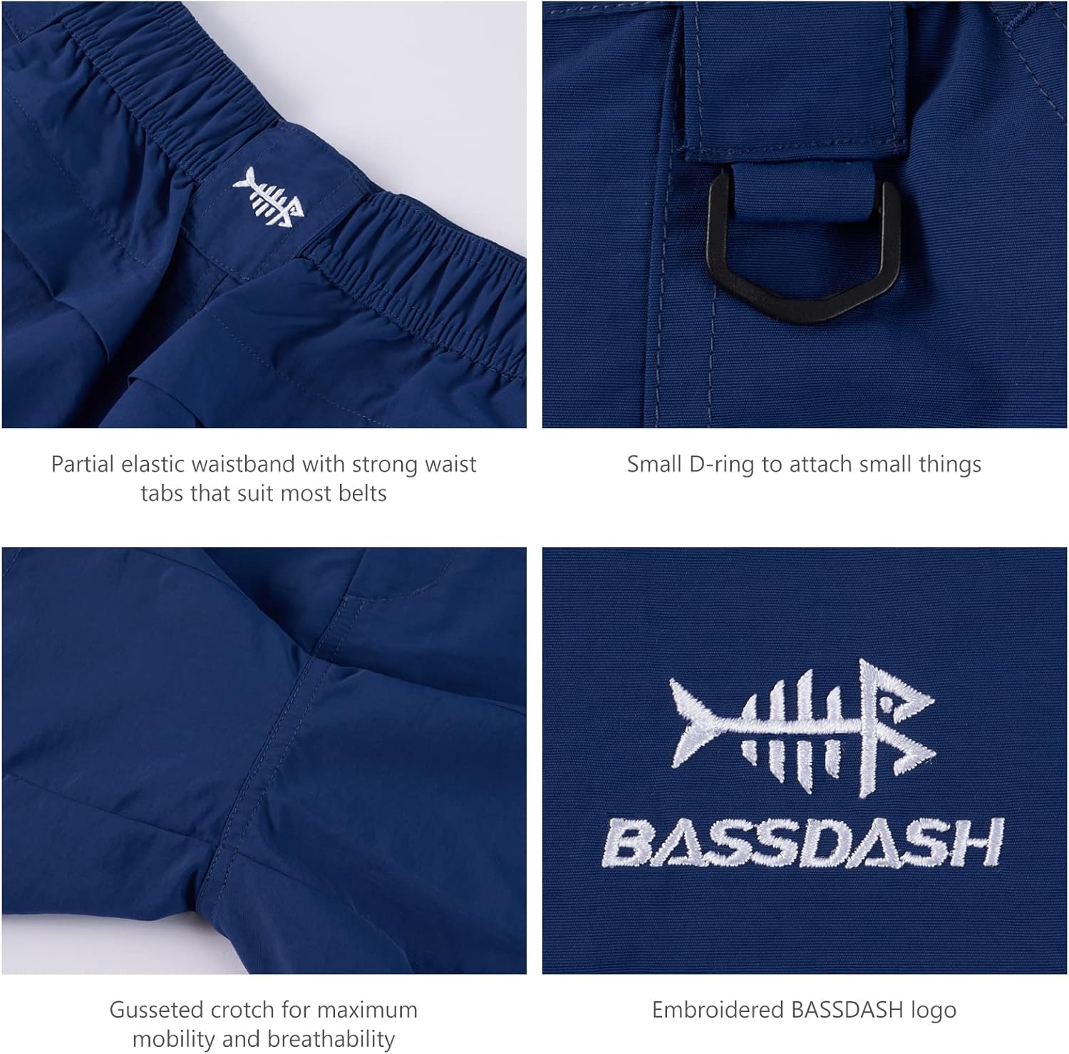 BASSDASH Youth 5" Fishing Shorts UPF 50+ Water Resistant Quick Dry Boys Girls Hiking Cargo Shorts with Pockets FP03Y - Image 5