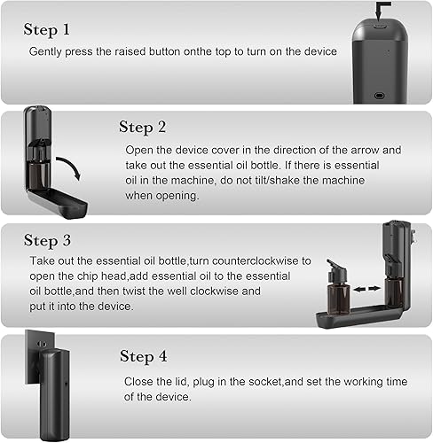 Miniatura 5 de Difusor de pared sin agua, cobertura de 700 pies cuadrados, difusor de aroma enchufable de nanotecnología para aceites esenciales, para hotel, hogar