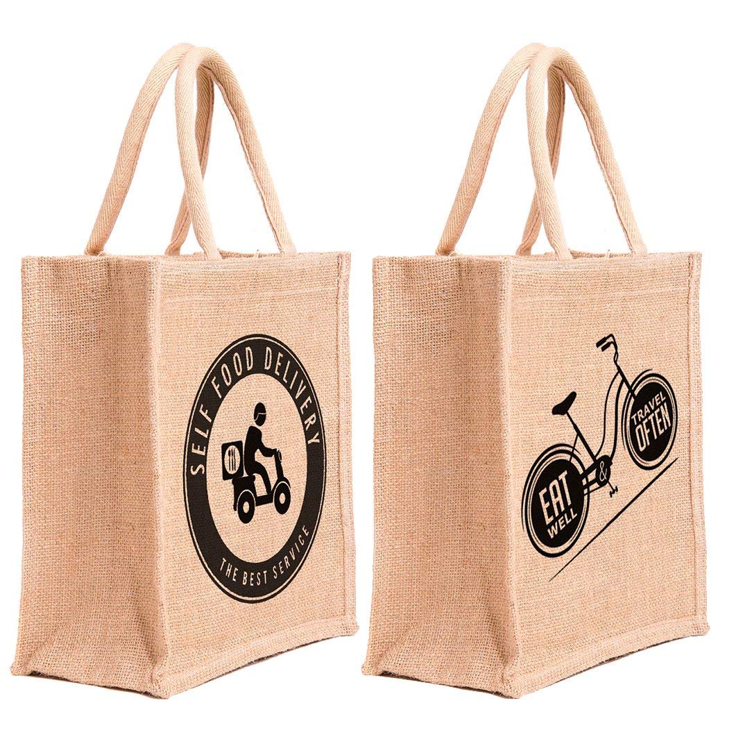 H&B Jute bags for lunch for men Jute bags with zip Jute Tote Bag Jute
