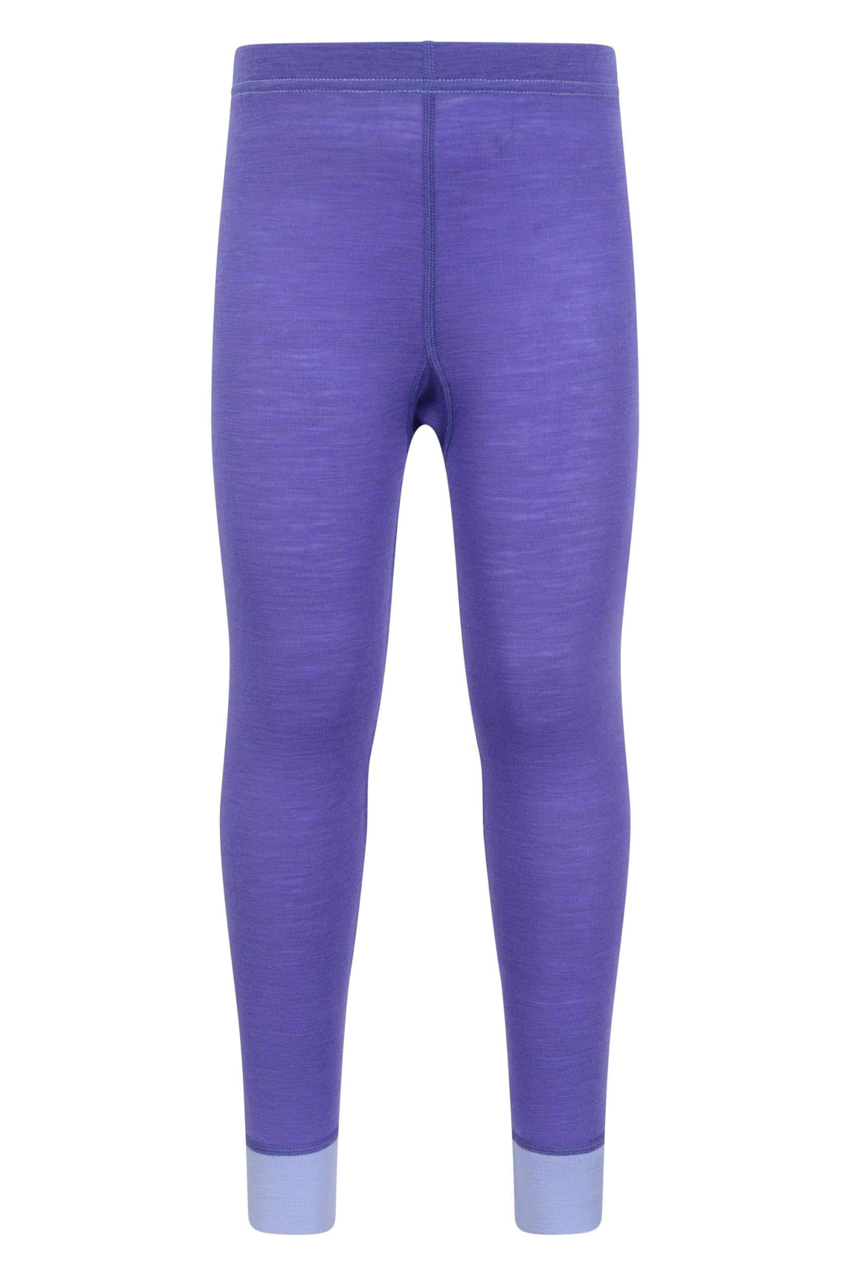 Mountain Warehouse Merino Kids Baselayer Pants Purple 2-3y