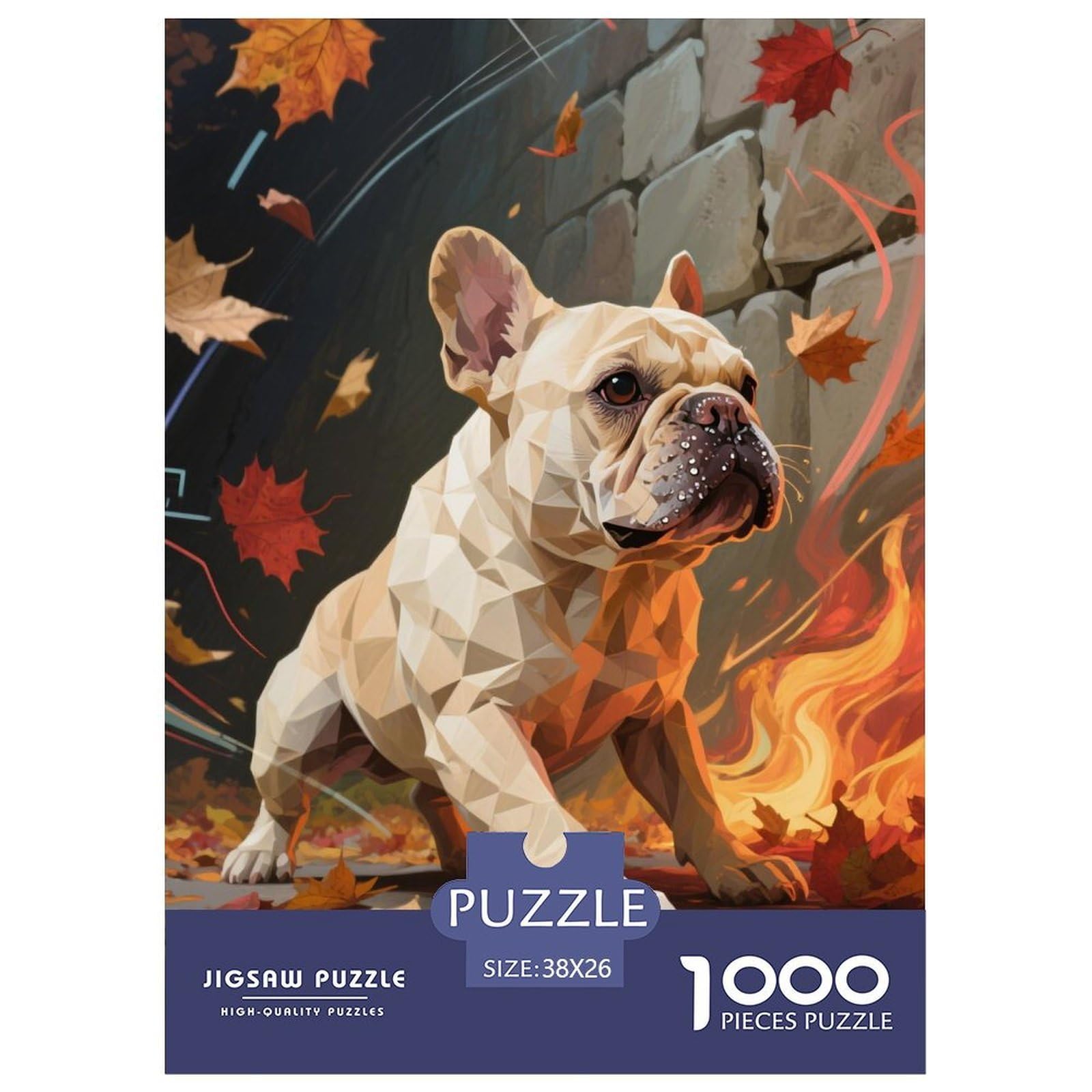 French Bulldog Jigsaw Puzzle Adult And Children 1000 Jigsaws Beautifully Illustrated Rainy Days Fun Activities Birthday Jumbo for Boys And Girls 38x26cm/1000pcs