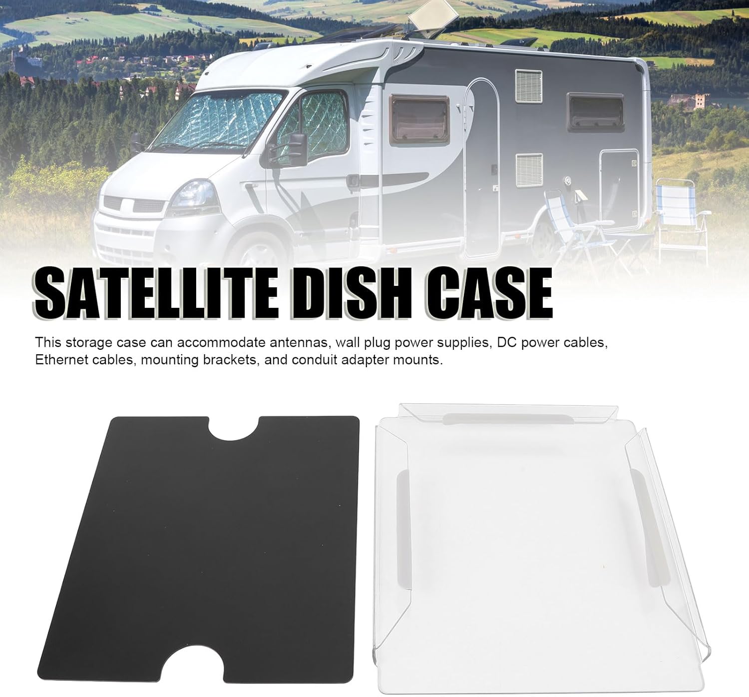 Hard Case for Mini, with 10m Mini Cable, Storage Case for Pipe Adapter, Power Supply, Cables, Ethernet Cables, Accessories