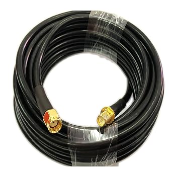 Milkweed Multi-Purpose RG58 Coaxial Cable RP-SMA Male to RP-SMA Female Connector Coax Pigtail Cable 15/50CM 1m 3m 5m 10m 15M 20m 30m Color 3m