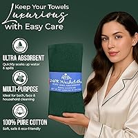 Vista 20 de DAN RIVER Juego de 4 toallas de baño, 27 x 54 pulgadas, 100% algodón, más grandes y ligeras, de secado rápido, súper suaves y absorbentes, toallas