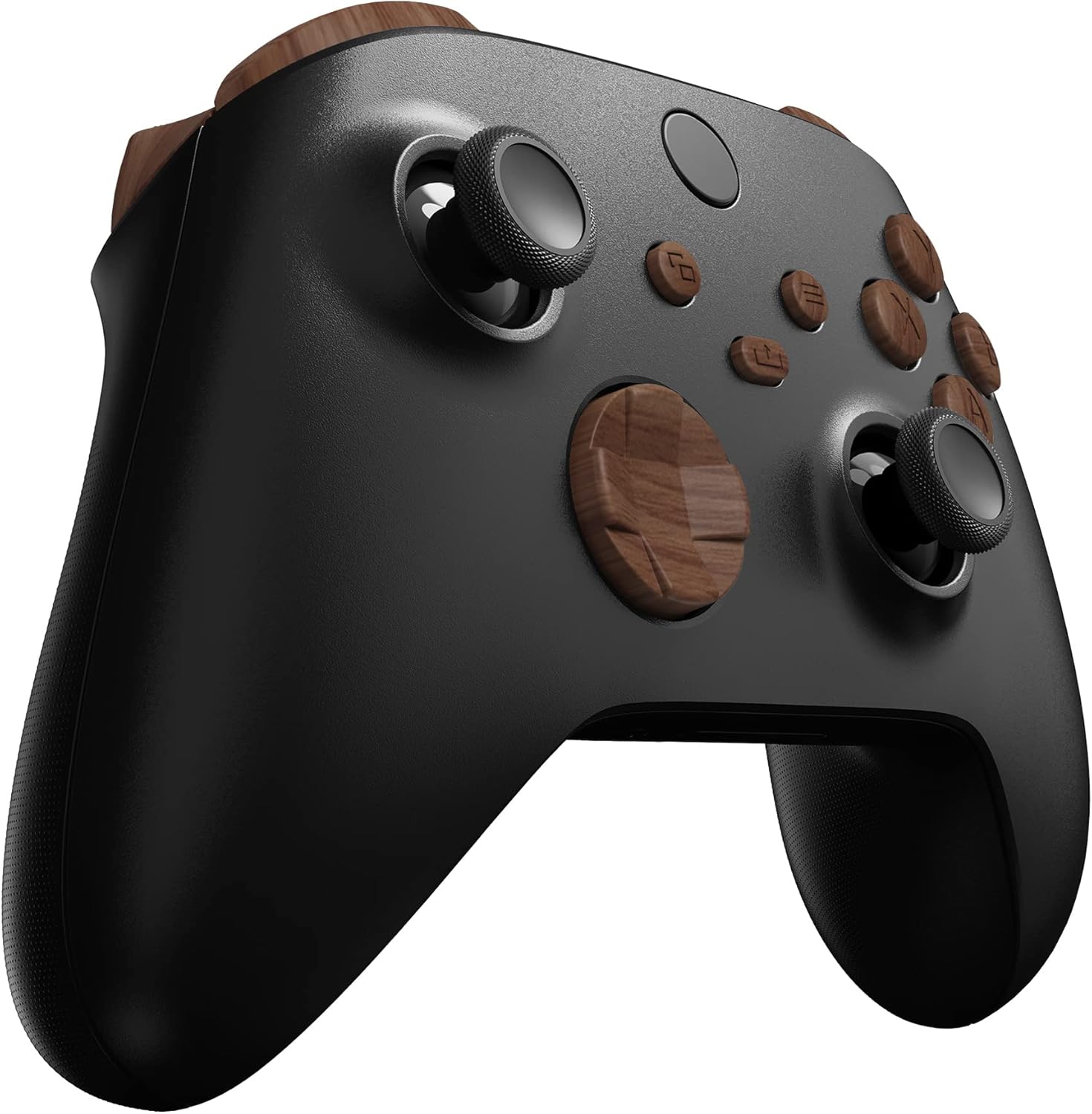eXtremeRate Replacement Buttons for Xbox Series X & S Controller, Wood Grain Custom Accessories Repair Kit Bumpers Trigers Dpad ABXY Start Back Sync Share Keys Parts for Xbox Core Wireless Controller - Image 4