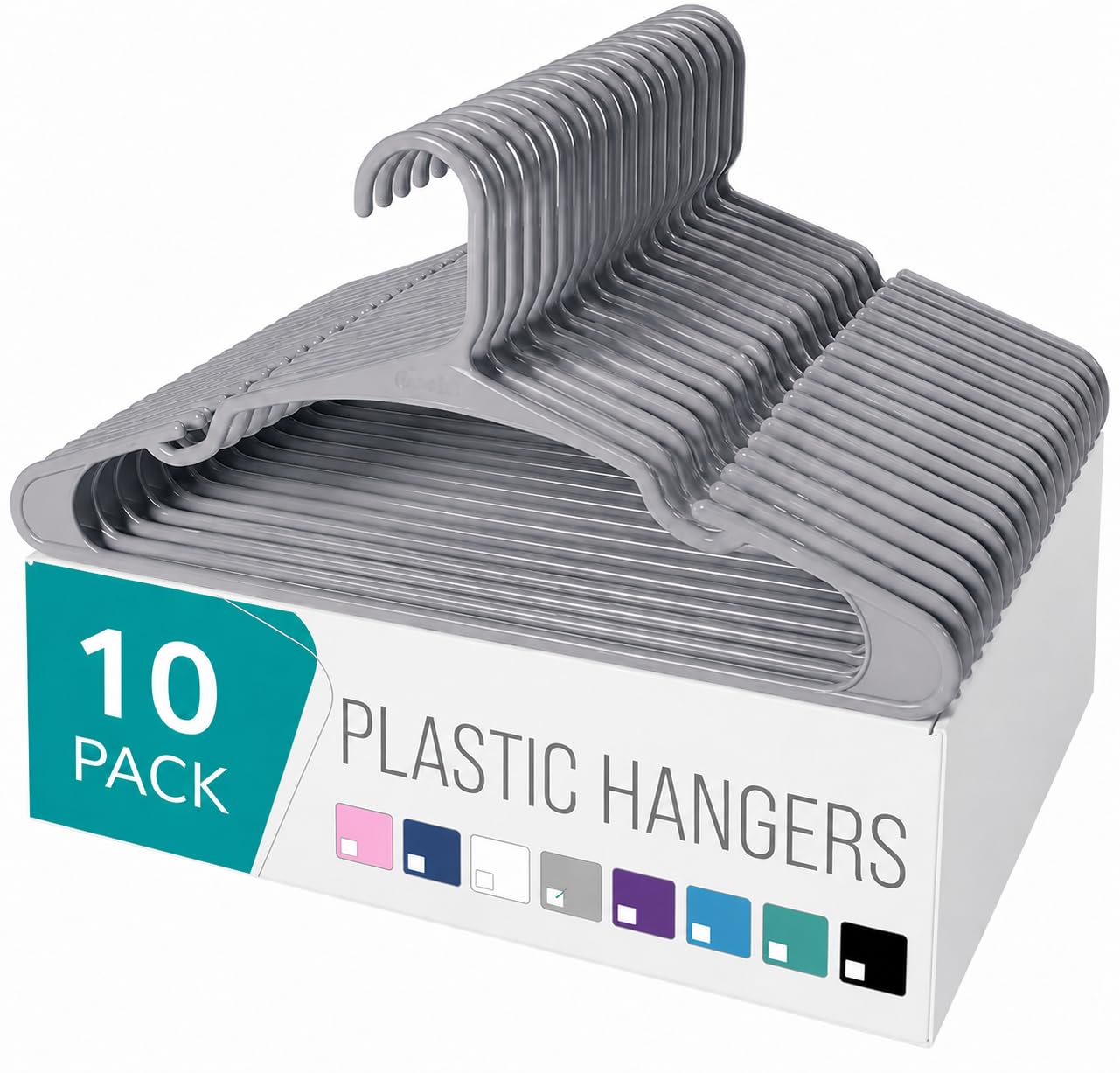 Golden Bird Pack of 10 Premium Plastic Hanger Clothes Hangers for Hanging, Elevate Your Wardrobe Organization Space Savi