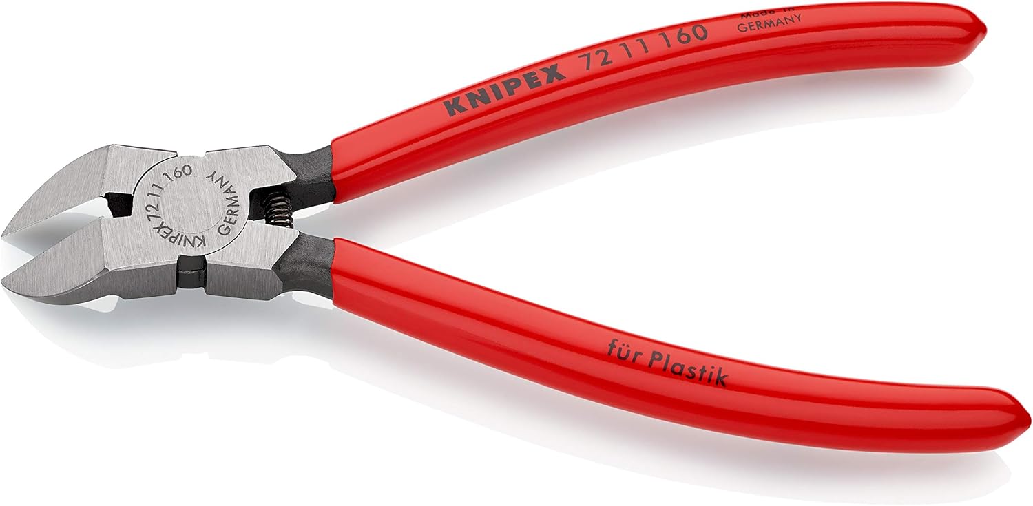 72 11 160 SB Diagonal Cutters For Plastics 6, 3" 45° Angled In Blister Packaging