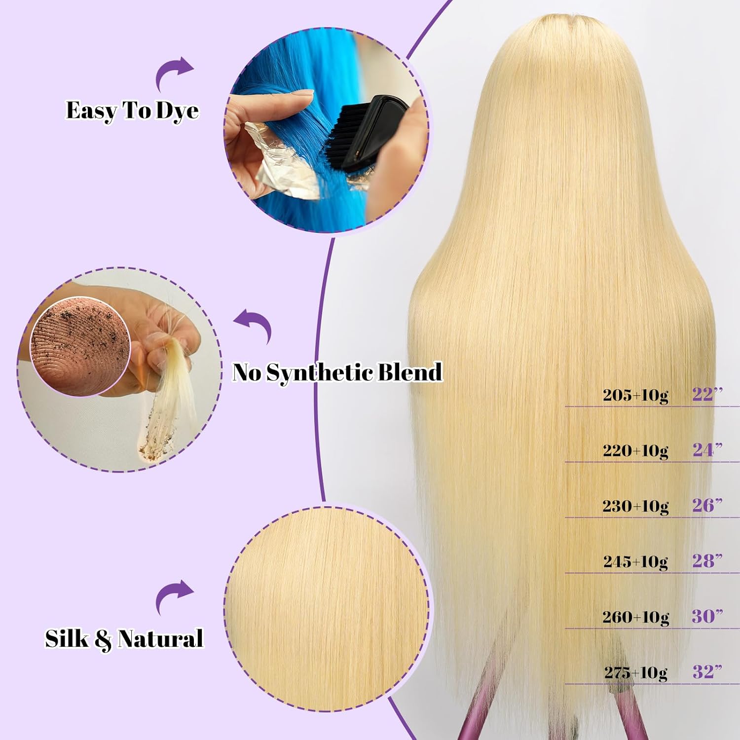 NBRUW 613 13x6 Lace Front Wig Human Hair 200 Density 28 Inch Straight 613 Blonde Wig Human Hair 13x6 200 Density HD Lace Front Wigs Human Hair Blonde Pre Plucked for Women