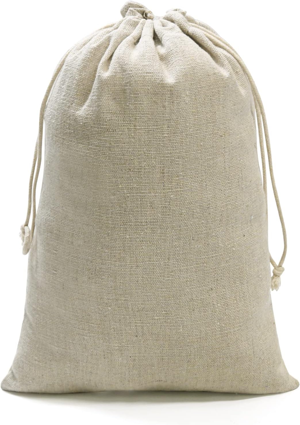 SumDirect 20Pcs Cotton Muslin Bags-Brown Large lightweight Gift Bags Breathable Pouches with Drawstring Reusable Packing Storage Bags for Wedding Party