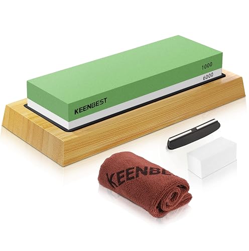 KEENBEST 1000 6000 Grit Whetstone Kitchen Knife Sharpening Stones