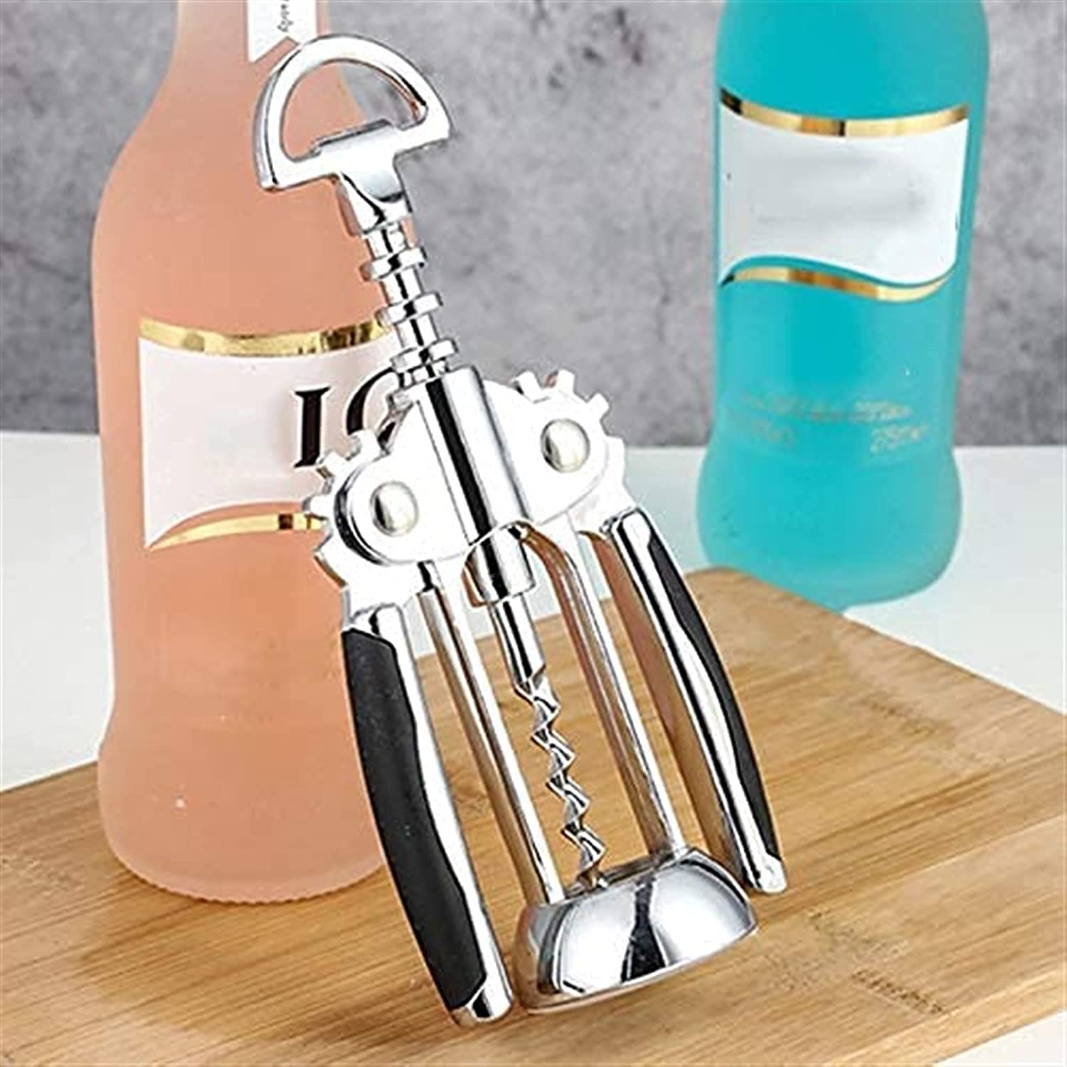 Sacacorchos El mejor abridor de botellas de vino for camareros y camareros profesionales. Abridor de vino con doble bisagra The Wing Corkscrew