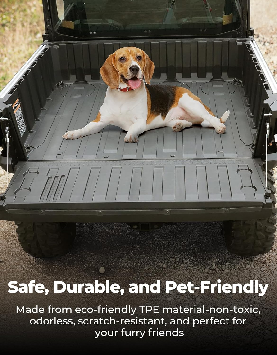 KEMIMOTO Cargo Liner Bed Mat Compatible with Polaris Ranger XD 1500 2024-2026, All Weather Protection Slush Liner, Easy Clean Rear Bed Mat Accessories Replace #2889106 NO Gaps NO Shitf - Image 6