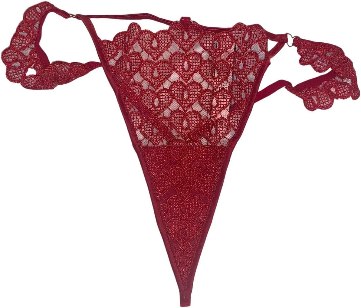Victoria's Secret Dream Angels Sweetheart Lace V String Panty Color Red New