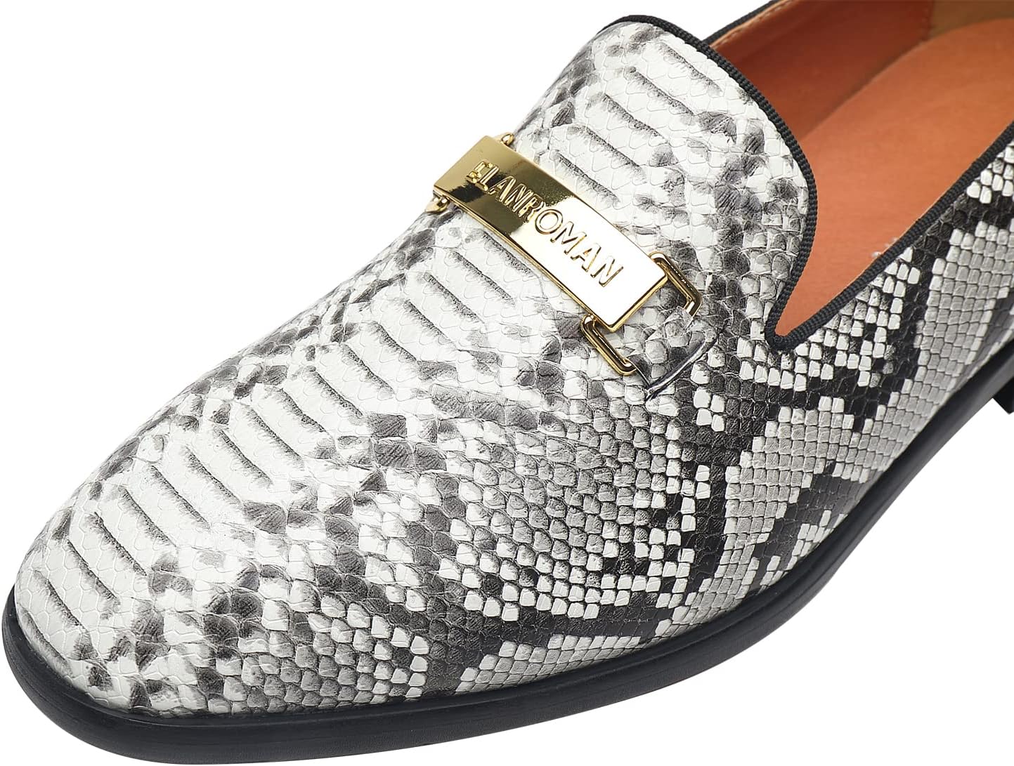 ELANROMAN Men's Dress Loafers Leather Lined Formal Shoes - Image 4