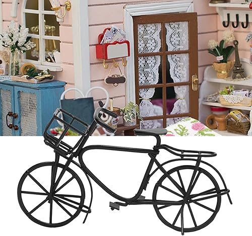 Miniatura 3 de Mini bicicleta de casa de muñecas, bicicleta de metal móvil para muñecas