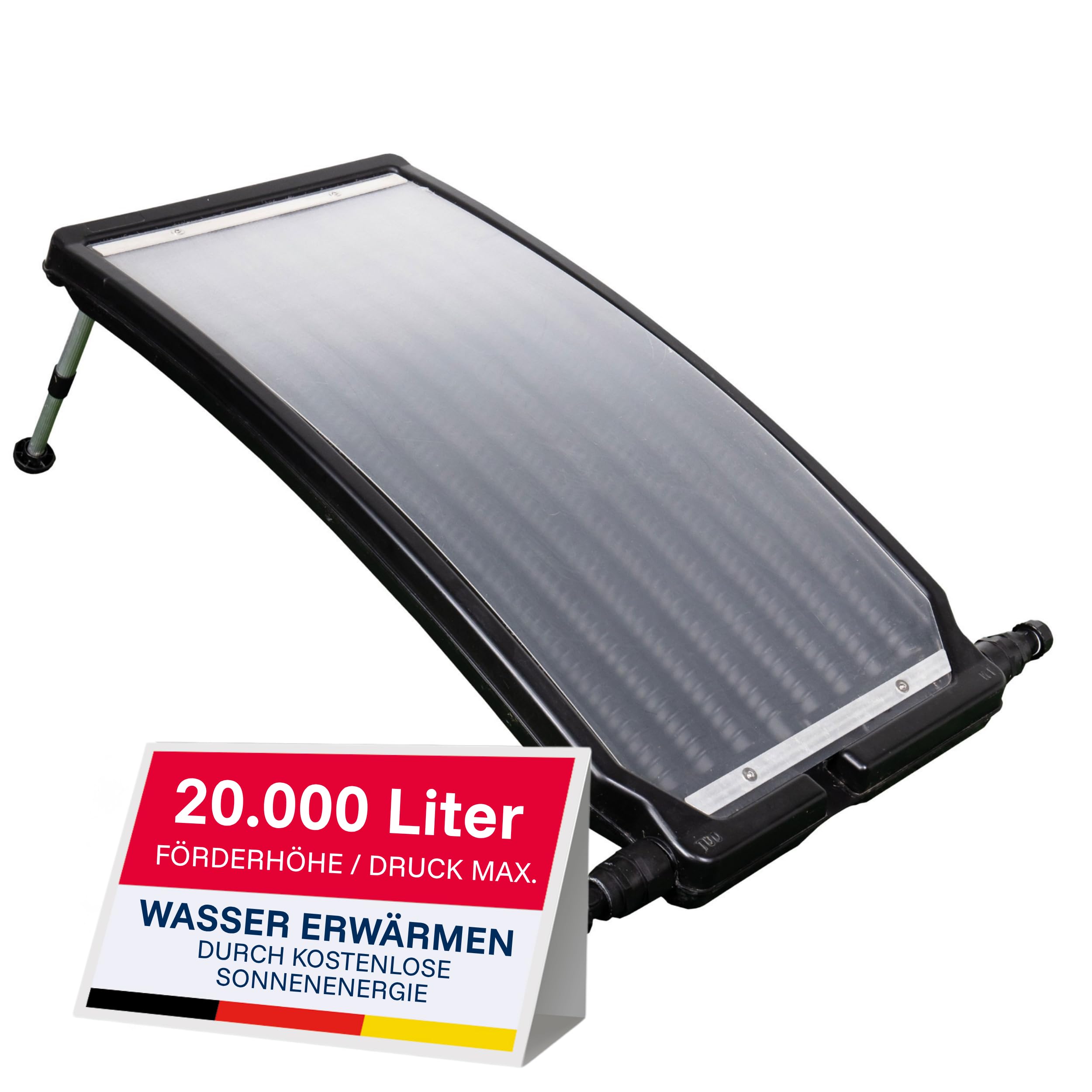 T.I.P. Solarheizung Pool SPH 10000 S - Sonnenkollektor Schwimmbad, Poolheizung Solar für Pools bis 20.000 l, Durchfluss 10.000 l/h, einfache Installation