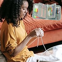 Vista 8 de Dasonwin Juego de 60 piezas de ganchos ergonómicos de ganchillo con estuche de viaje - Kit de agujas de ganchillo de aluminio para principiantes