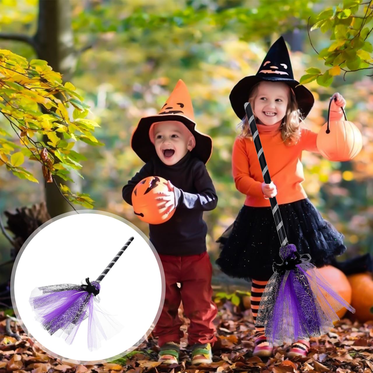 Halloween czarodziejska różdżka, kostium miotły dla dziewczynek i dzieci, Halloween, dekoracja stołu, kostium czarodziejki, cosplay, nawiedzony dom, horror, impreza, dekoracja, rekwizyt, miotła