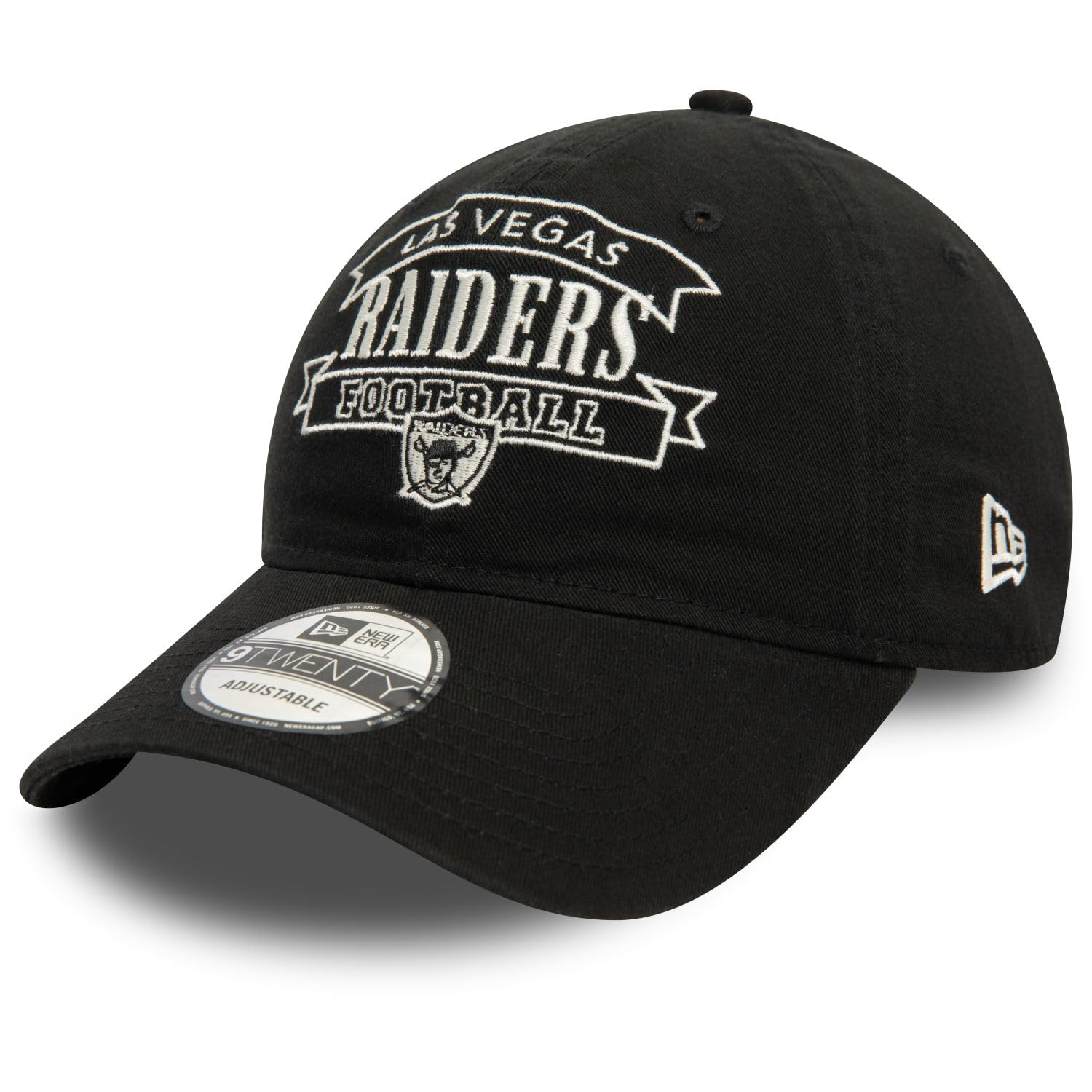 New Era Unisex Black Adult's 9Twenty Retro Nfl Las Vegas Raiders Baseball Cap Hat