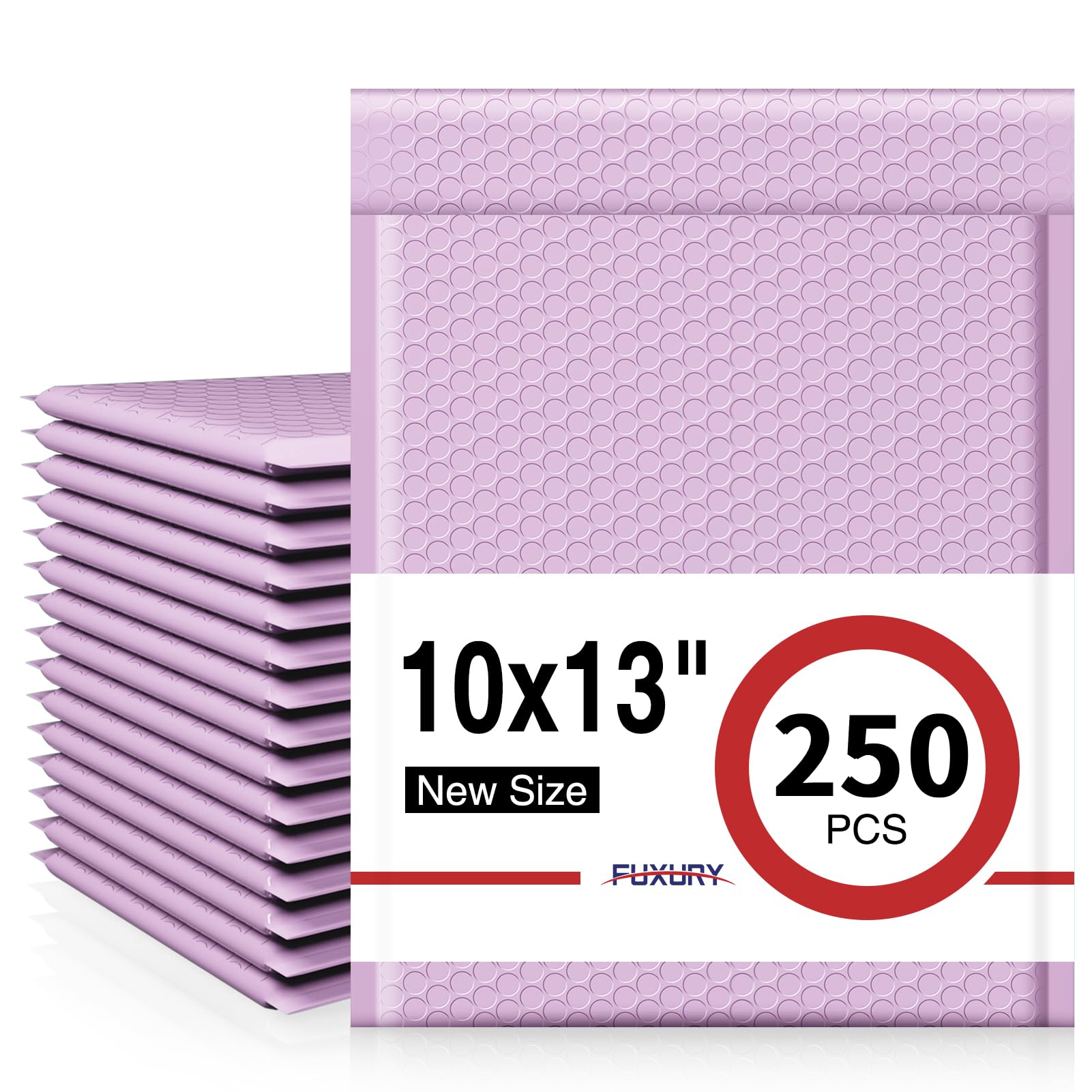 Fuxury Bubble Mailers Bulk 10x13 Inch Lavender 250 Pack