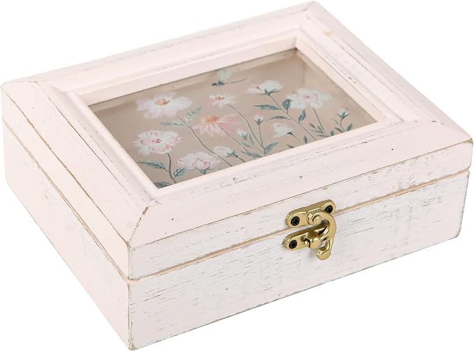 Pink Vintage Wooden Keepsake Box