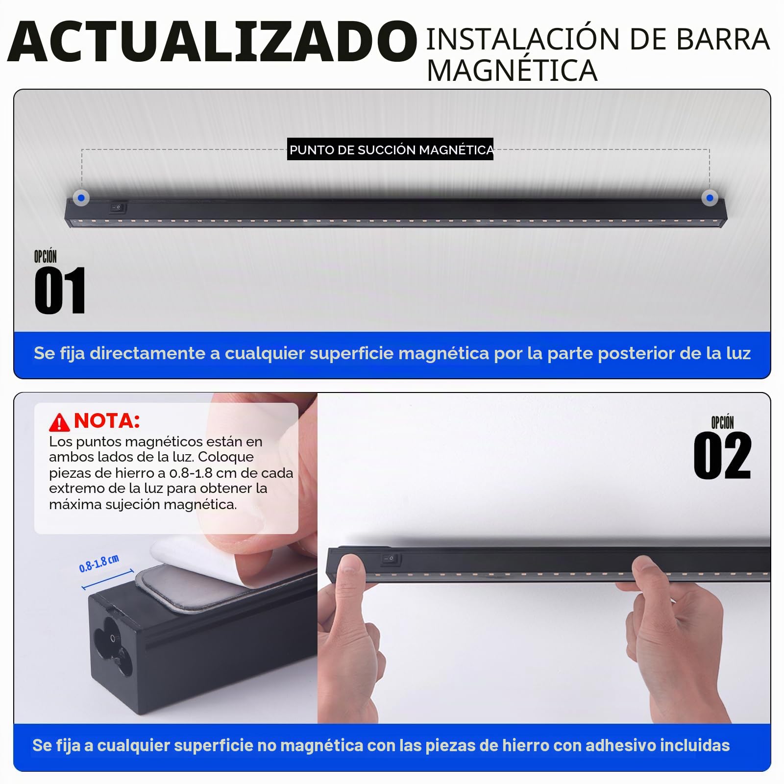Barrina - Luces de cultivo de plantas T5 para cultivo en interiores, tiras de luz de crecimiento de espectro completo de 2 pies 80 W (8 x 10 W) con cubierta negra con interruptor, instalación