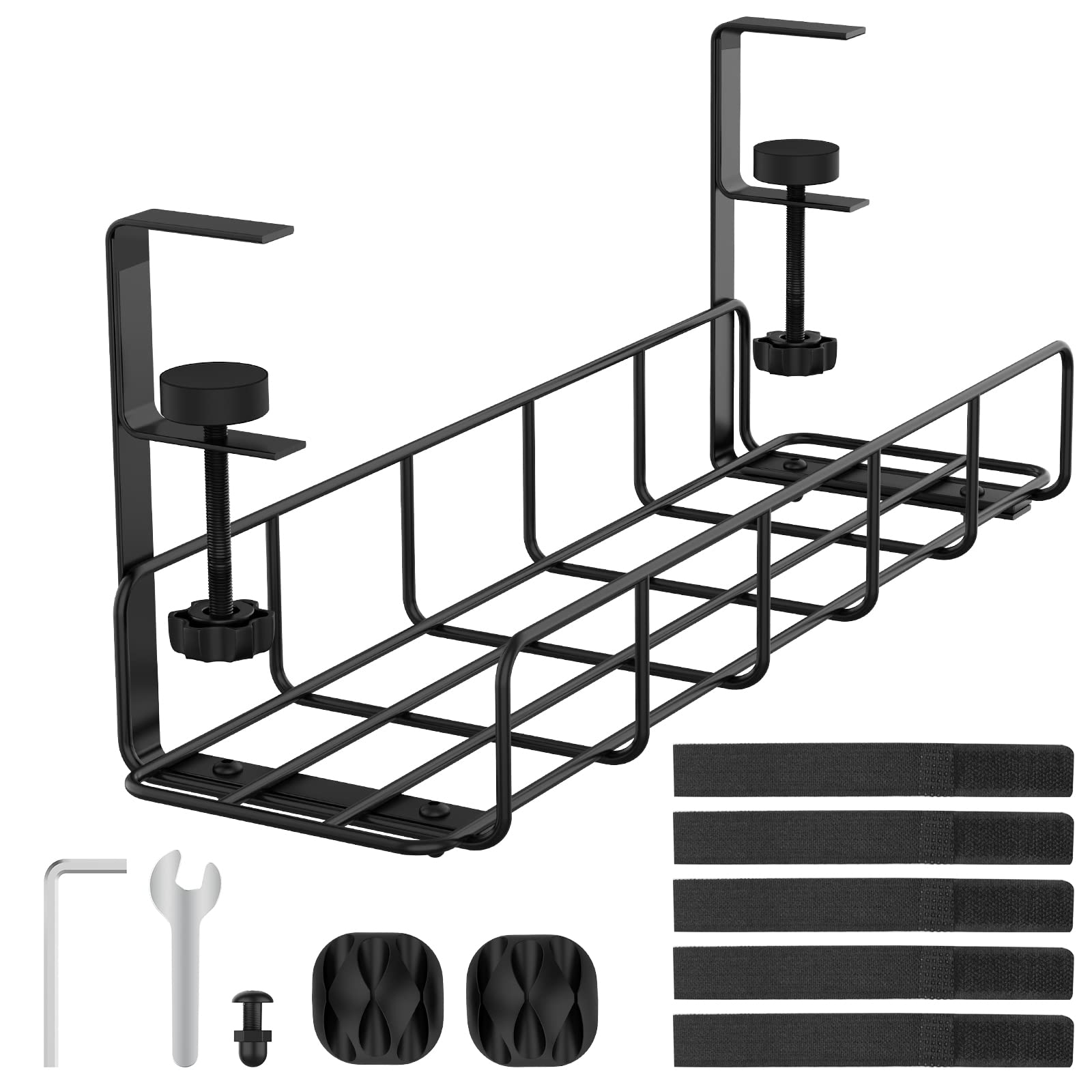 Buy REFLYING Under Desk Cable Management NoDrill Cable Basket Metal