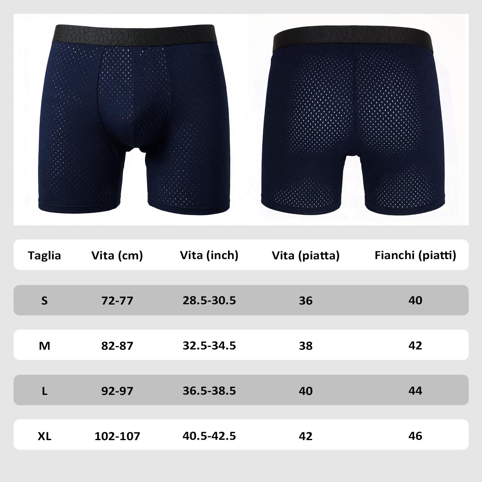 ZAKASA Boxer Lunghi Uomo Mutande: Intimo Uomo Antisfregamento Senza Etichette Morbidi Traspiranti per Estivi Sportivi Quotidiano Pacco da 4