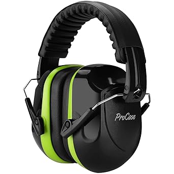 Amazon Co Jp Procase 大人用 防音イヤーマフ 遮音 調整可能なヘッドバンド付き 耳カバー 耳あて 聴覚保護ヘッドフォン ノイズ減少率 Nrr 28db グリーン 産業 研究開発用品