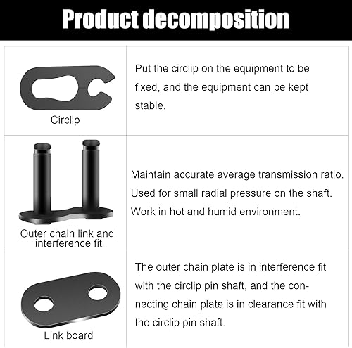 Miniatura 6 de QAZAKY 3 piezas de 420 unidades de conector maestro de reparación de cadena de transmisión de enlace dividido para 50cc 70cc 90cc 110cc 125cc ATV