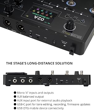 MOOER GE150 Max Li Battery Powered Guitar Amp Modelling Multi Effects 8-Footswitch Floor Guitar FX Processor with XLR stereo output, OTG Audio Recording, CTRL Mode, Flexible Stage Pedal