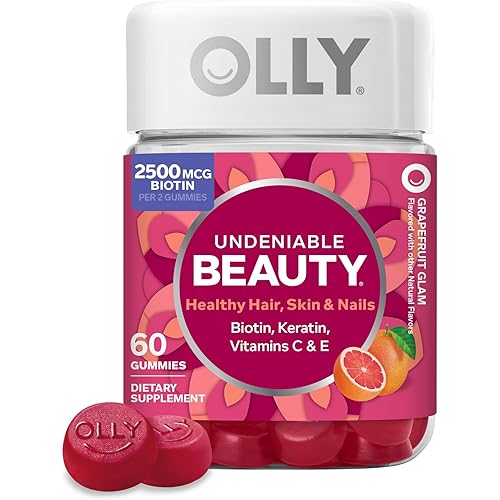 Olly, Gummy Undeniable Beauty Grapefruit Glam, 60 Count